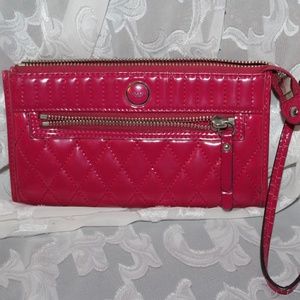 Coach Hot Pink Patent Leather Wallet Wristlet